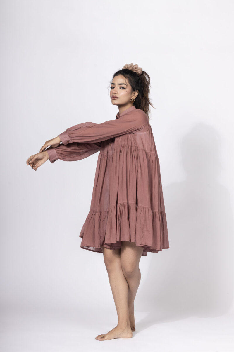 Flared Collar Dress - Image 2
