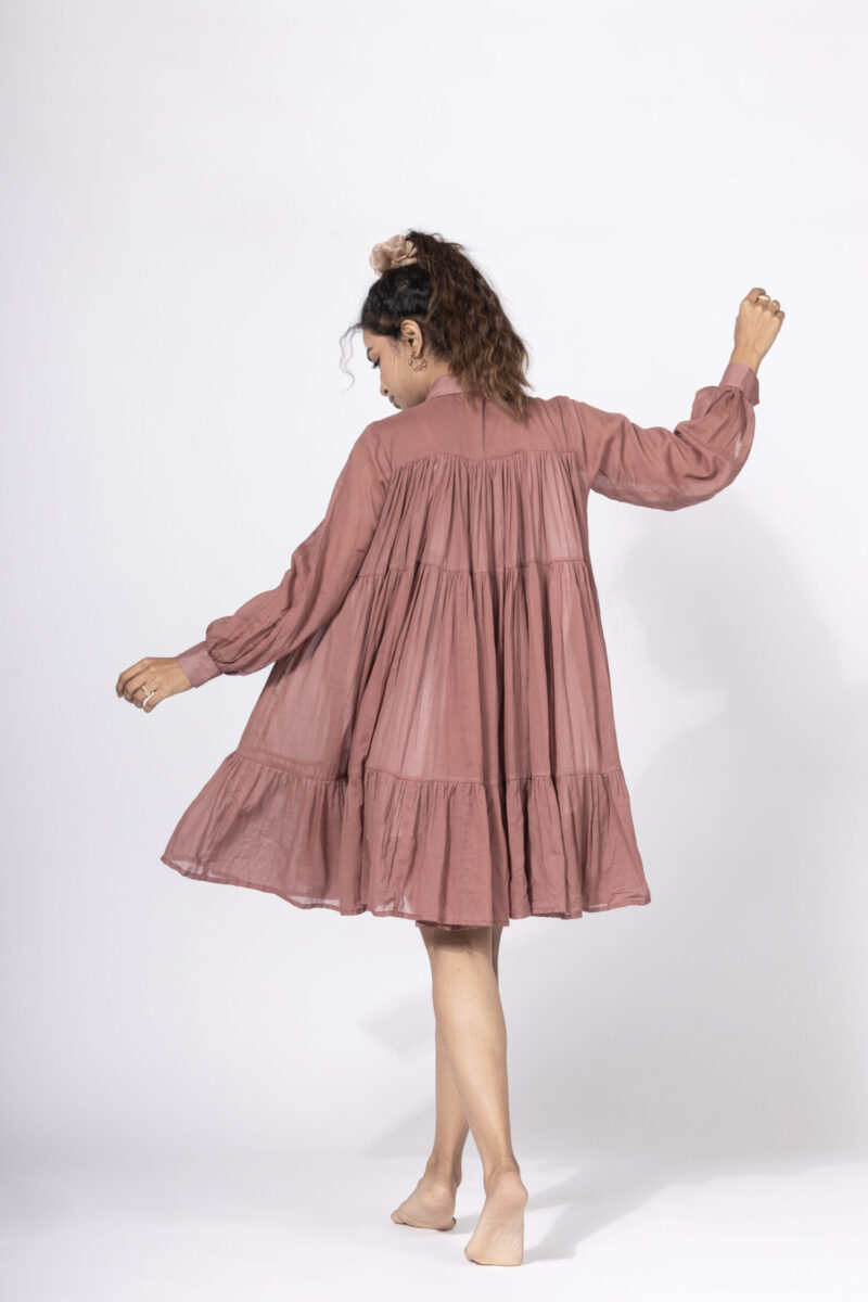 Flared Collar Dress - Image 3