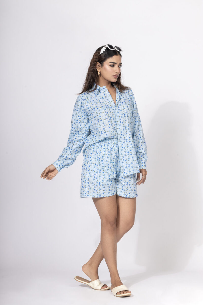 Blue On Blue Floral Co-ord Set - Image 4