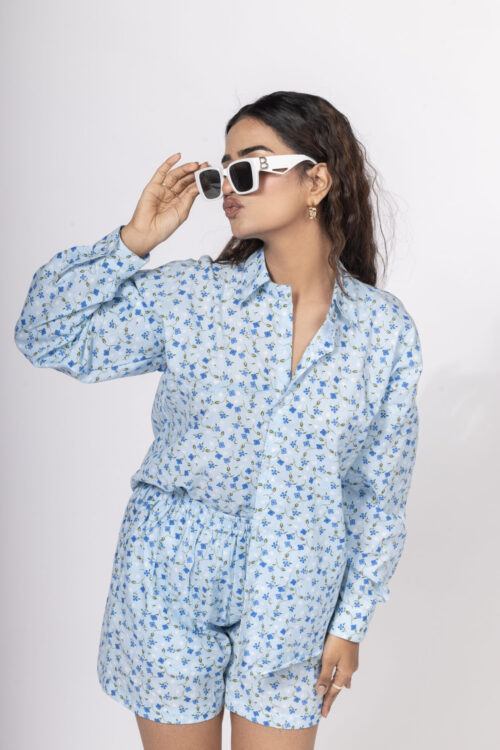 Blue On Blue Floral Co-ord Set