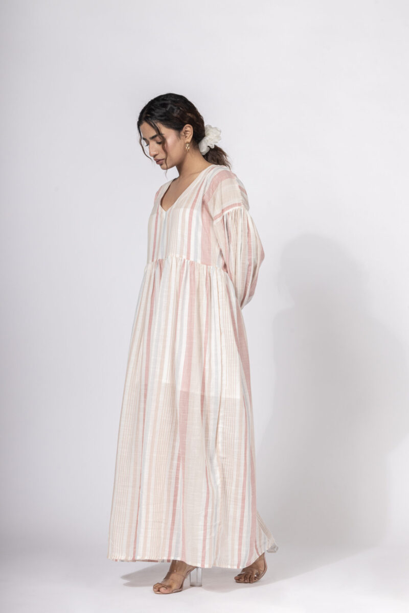 V Neck Drop Shoulder Dress - Image 4