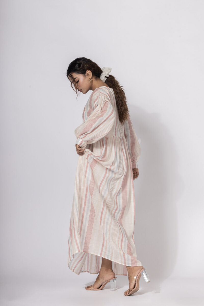 V Neck Drop Shoulder Dress - Image 2