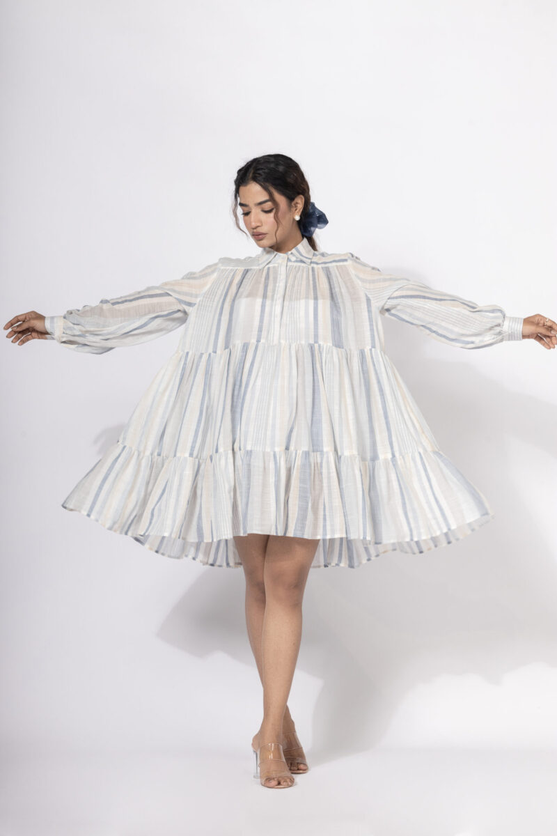 Flared Collar Dress - Image 5