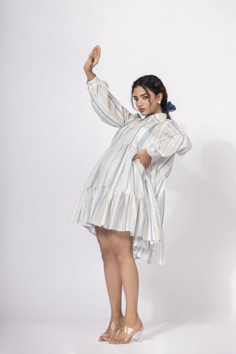 Flared Collar Dress - Image 4
