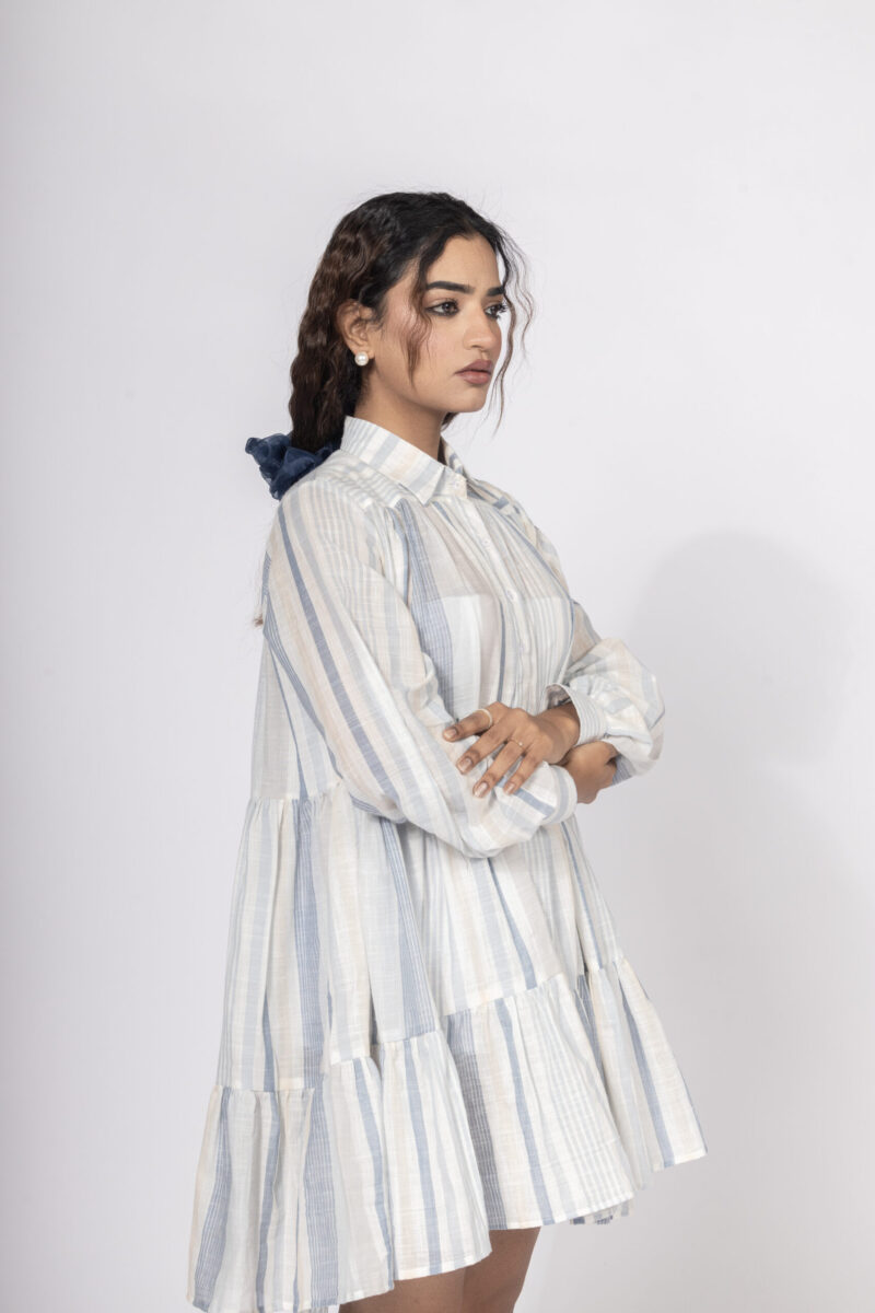 Flared Collar Dress