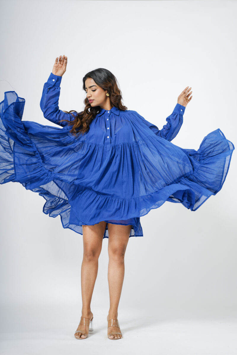Flared Collar Dress