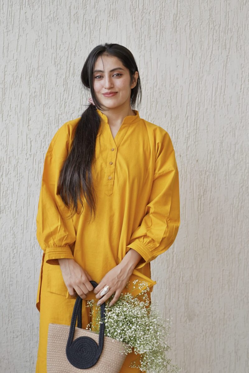 Yellow Solid Co-ord Set
