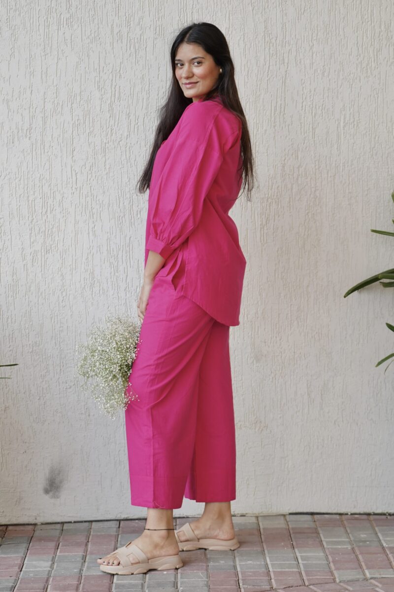 Pink Solid Co-ord Set - Image 2
