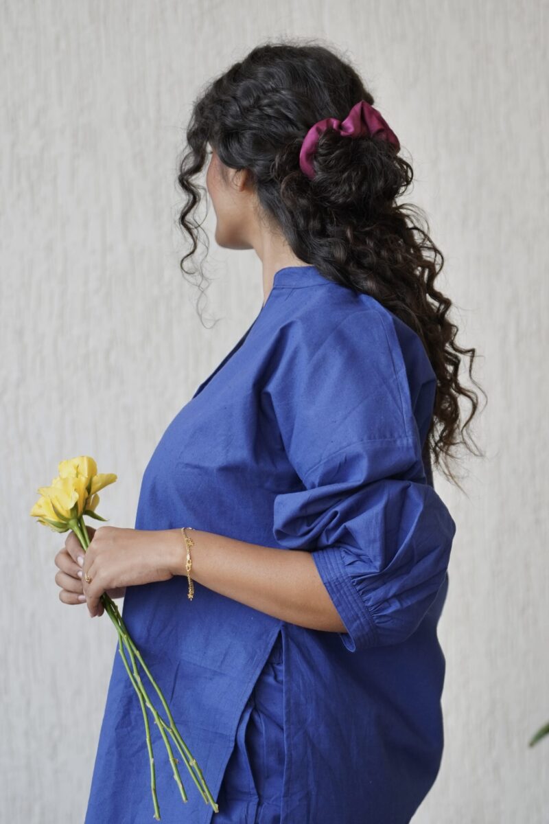 Blue Solid Co-ord Set - Image 2