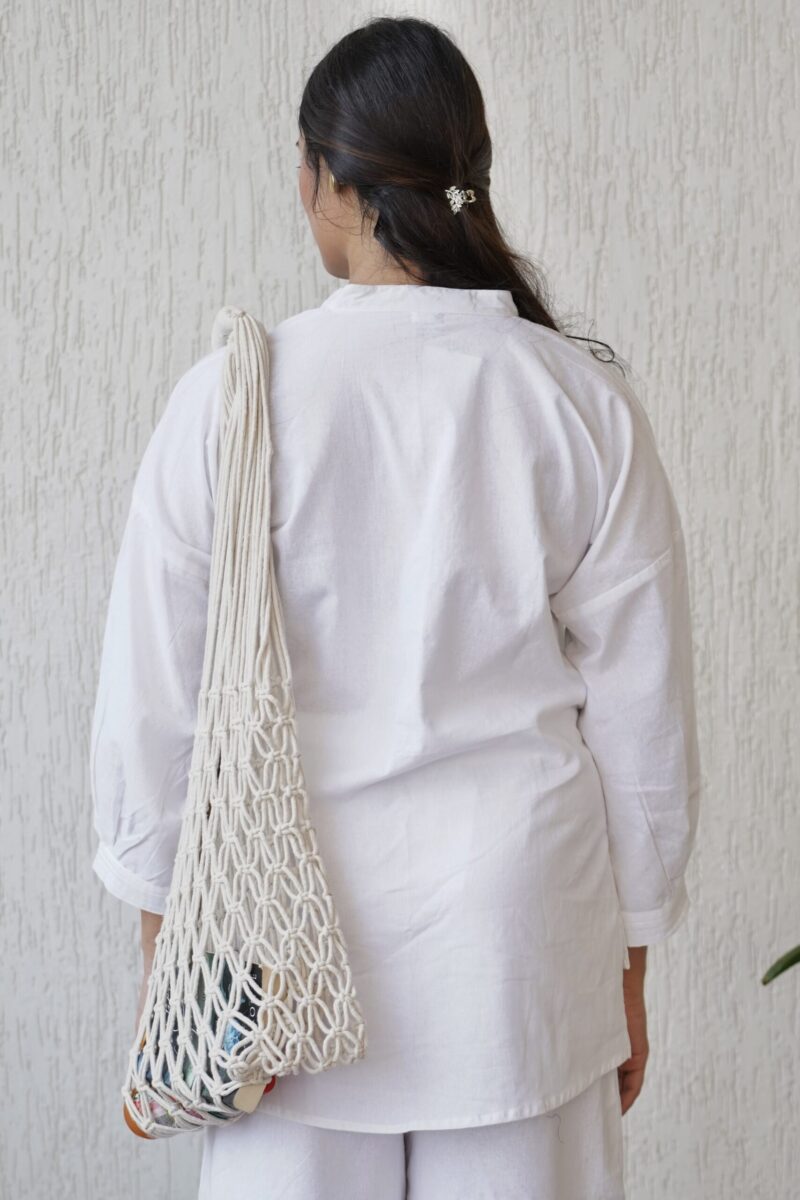 White Solid Co-ord Set - Image 3