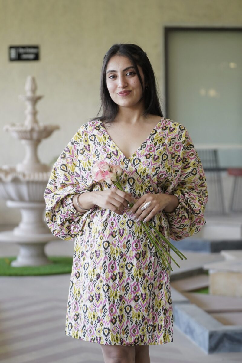 Pink Wrap Around Dress (Free Size)