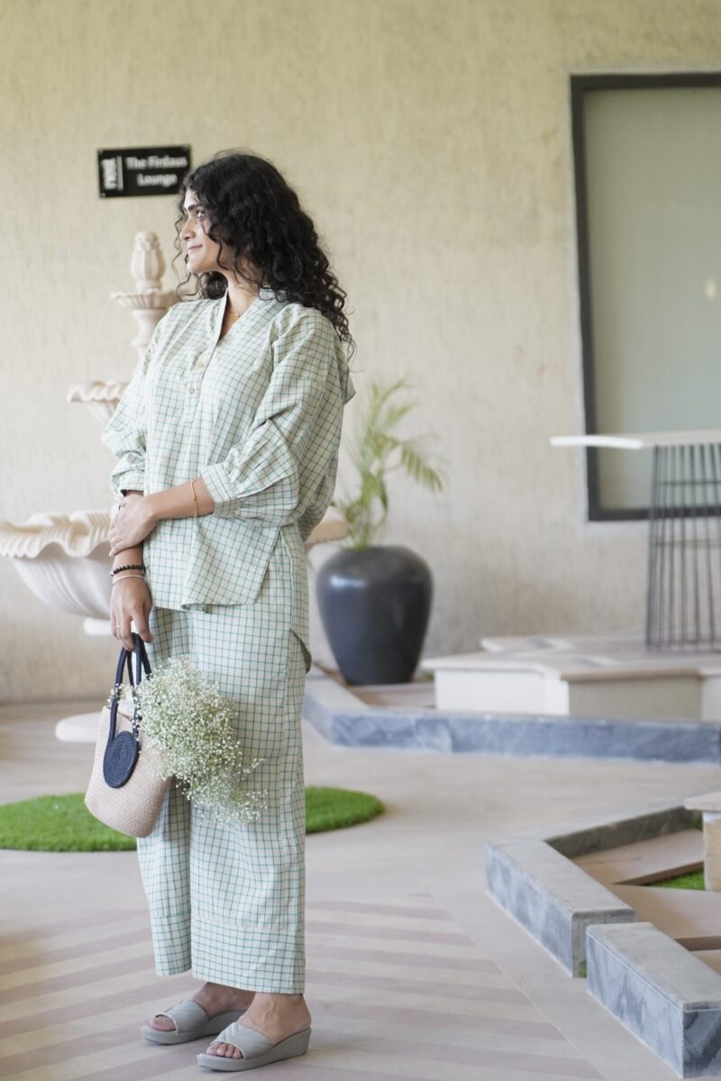 Green Checked Co-ord Set