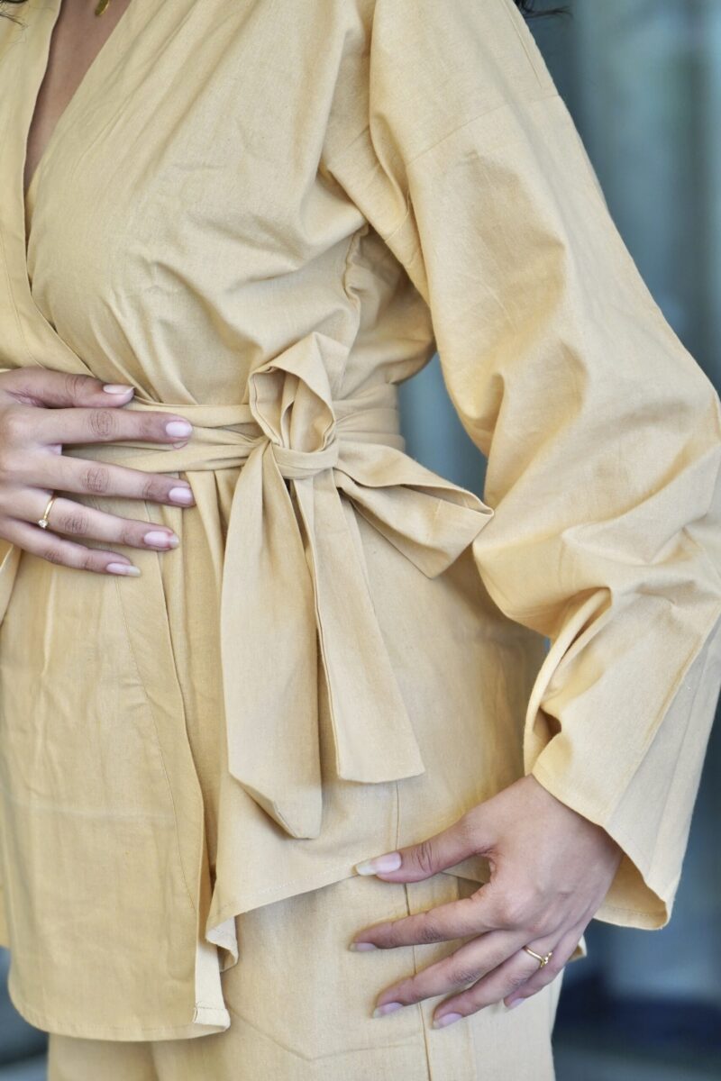 Beige Kimono-Style Co-ord Set - Image 4
