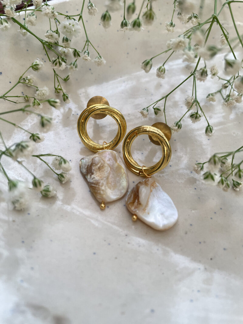 Mother Pearl Drop Earrings