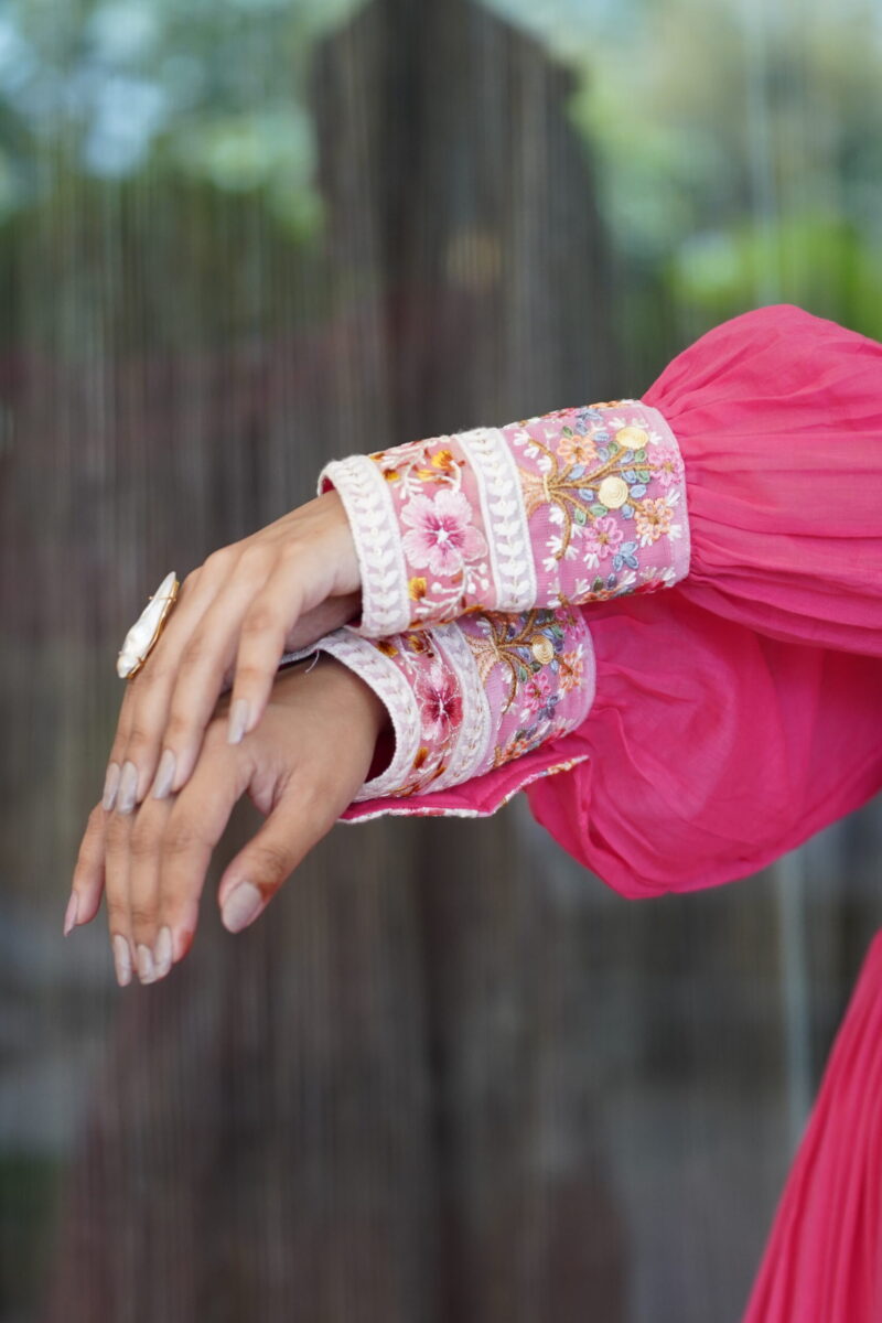 Flared Collar Long Dress - Image 4
