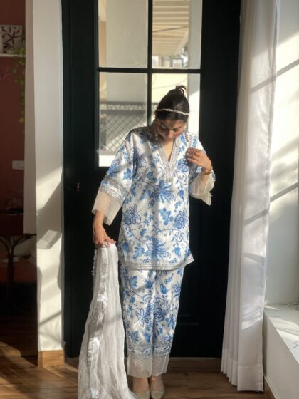 Nazakat suit set (blue)