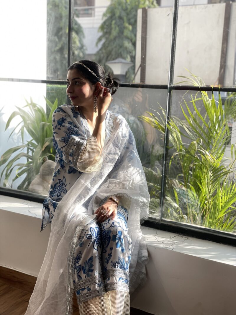 Nazakat suit set (blue) - Image 5